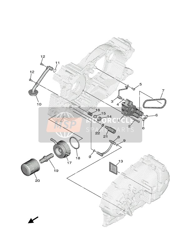 Yamaha TMAX ABS 2020 Oliepomp voor een 2020 Yamaha TMAX ABS